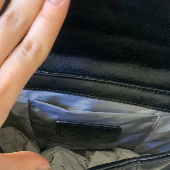 Zara Black Quilt Leather Bag - Picture 8 of 10